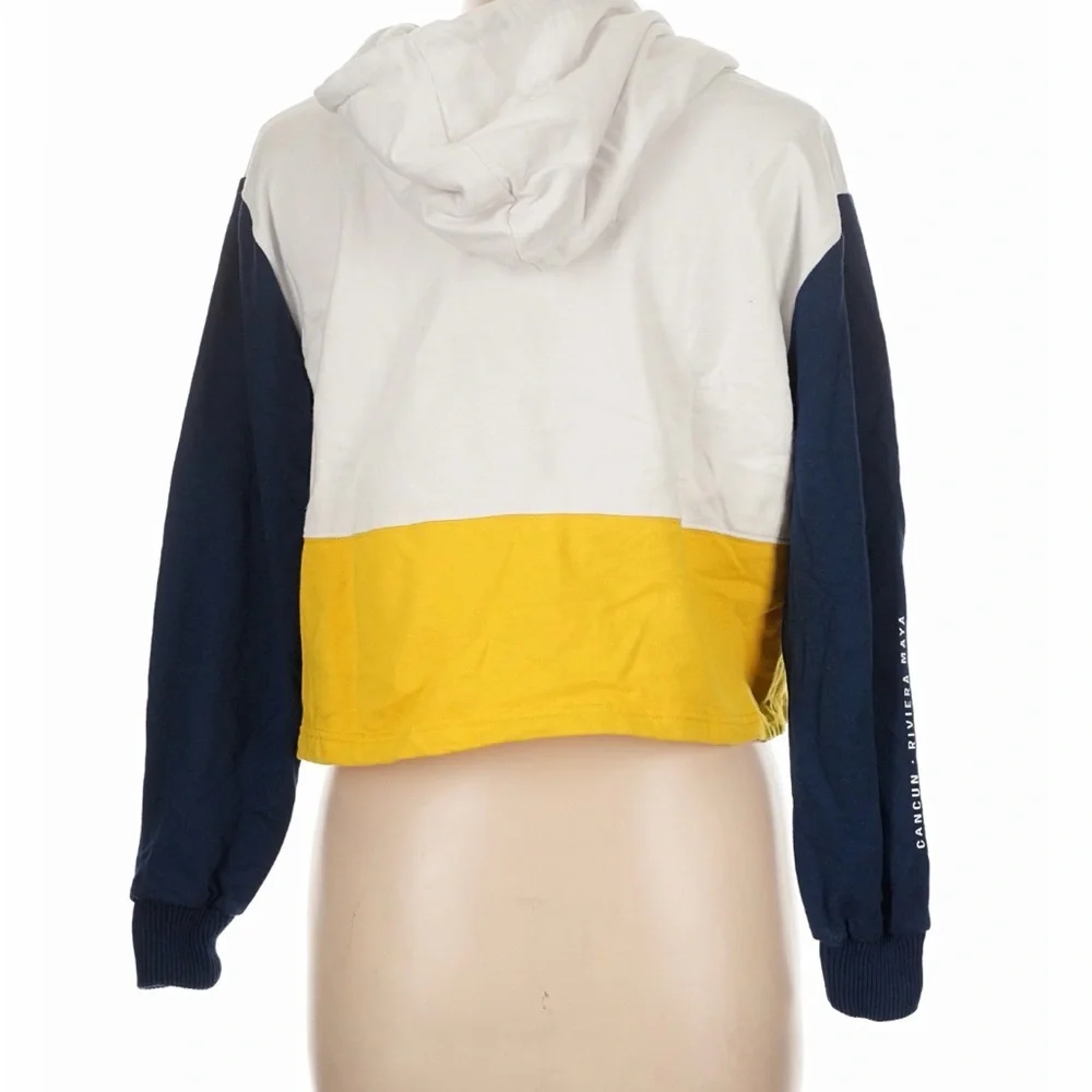 Corona Women's Yellow and Navy Colorblock Hoodie - Picture 2 of 7